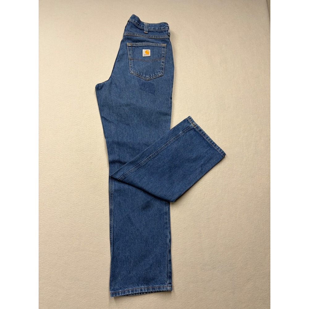 Carhartt Relaxed Fit Jeans Mens 30x32 Blue Denim Work Pants Y2K Stained Straight